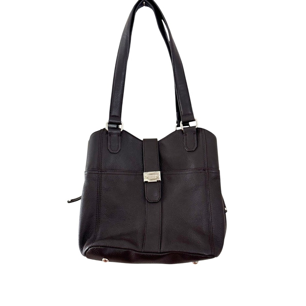 Tigananello Brown Pebbled Leather Handbag Purse Tote - Picture 10 of 10